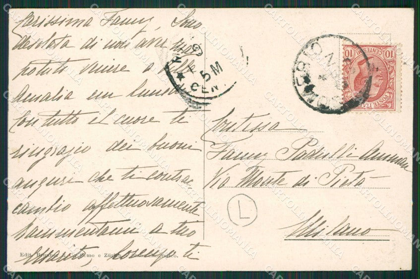 Varese Lago cartolina QK8247 – retro