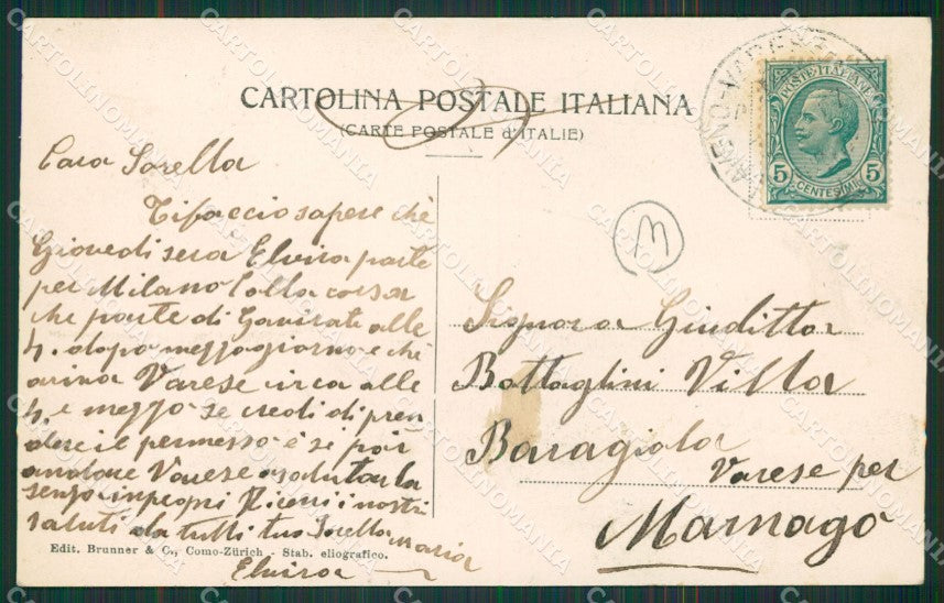 Varese Lago cartolina QK8249 – retro