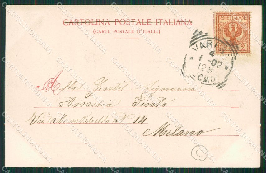 Varese Lago Isola Virginia cartolina QK8252 – retro