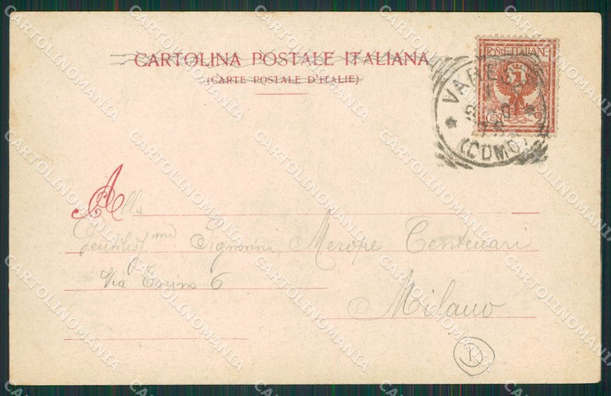 Varese Lago Isola Virginia cartolina QK8258 – retro