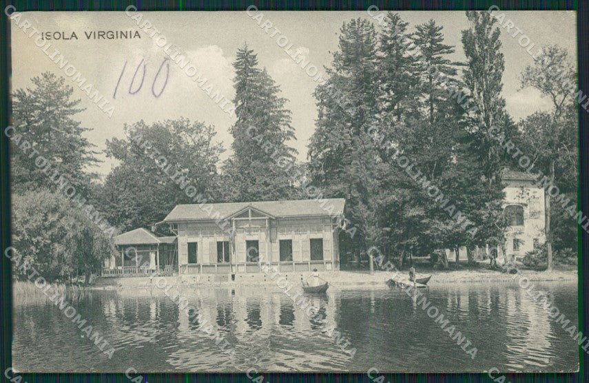 Varese Lago Isola Virginia cartolina QK8259 – fronte