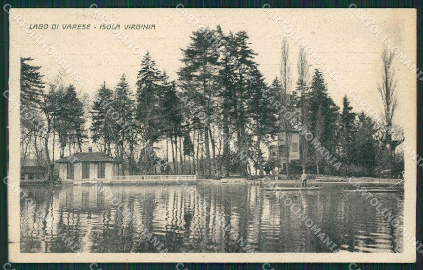 Varese Lago Isola Virginia cartolina QK8261 – fronte