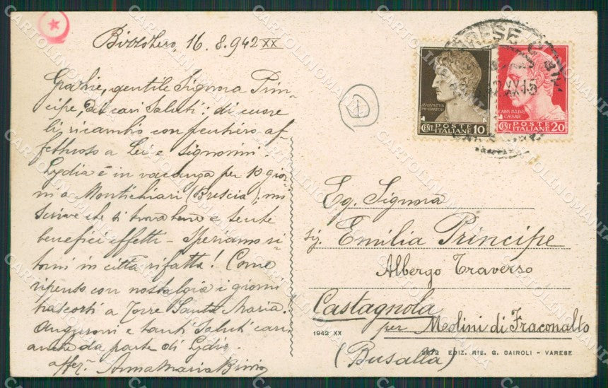 Varese Lago Isola Virginia cartolina QK8261 – retro