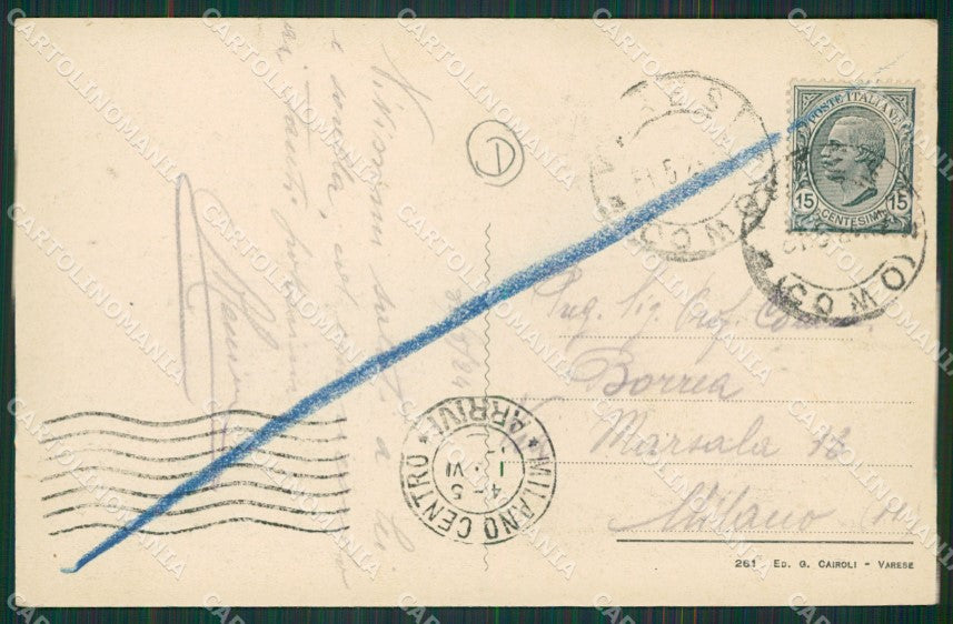 Varese Lago Isola Virginia cartolina QK8262 – retro