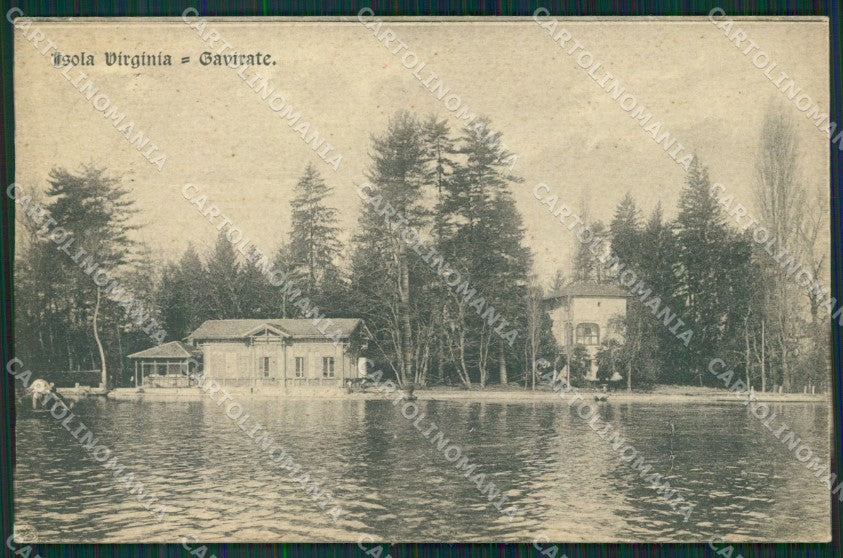 Varese Lago Isola Virginia cartolina QK8264 – fronte