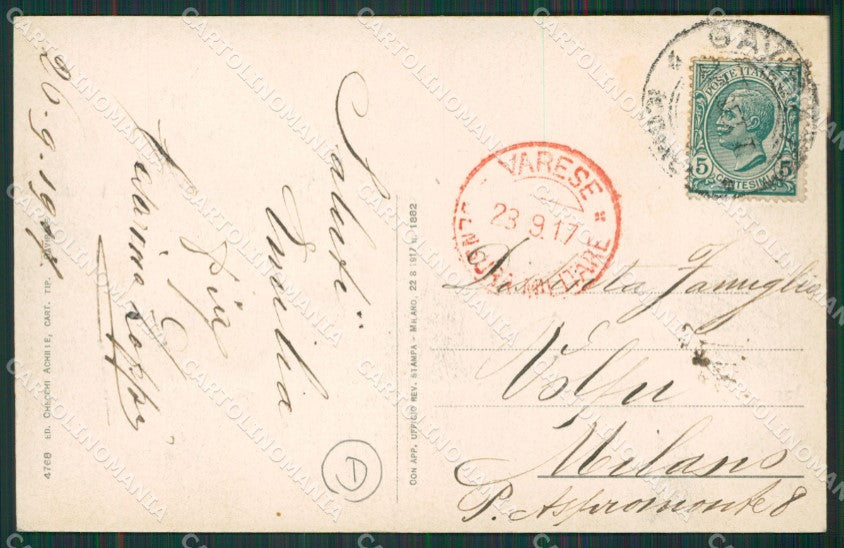 Varese Lago Isola Virginia cartolina QK8265 – retro