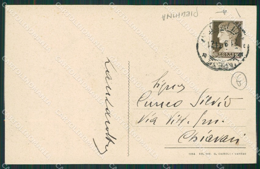 Varese Lago Isola Virginia PIEGHINA cartolina QK8269 – retro