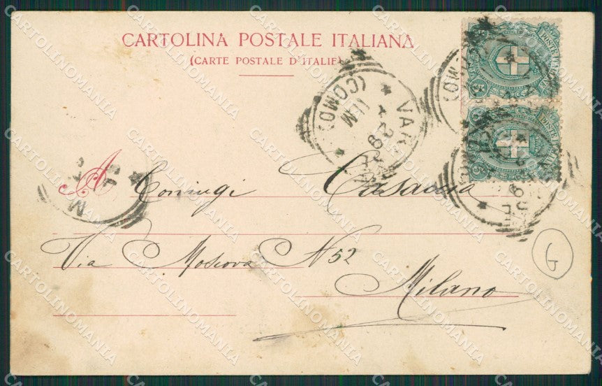 Varese Lago Isola Virginia cartolina QK8275 – retro