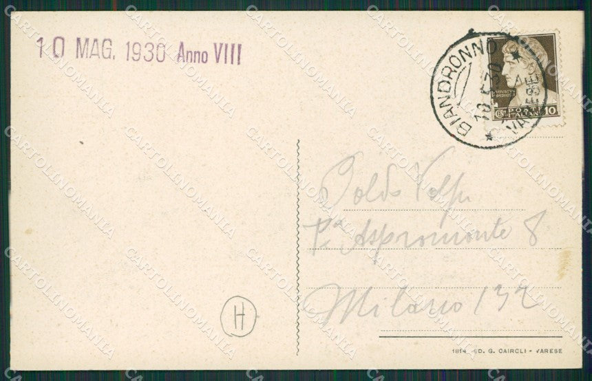 Varese Lago Isola Virginia cartolina QK8276 – retro