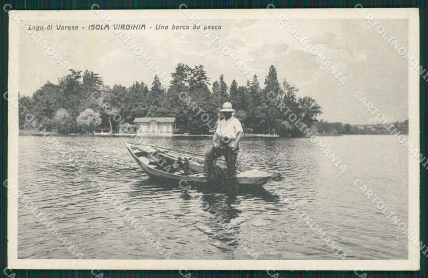 Varese Lago Isola Virginia cartolina QK8277 – fronte
