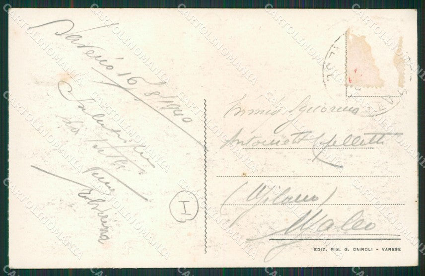 Varese Lago Isola Virginia cartolina QK8277 – retro