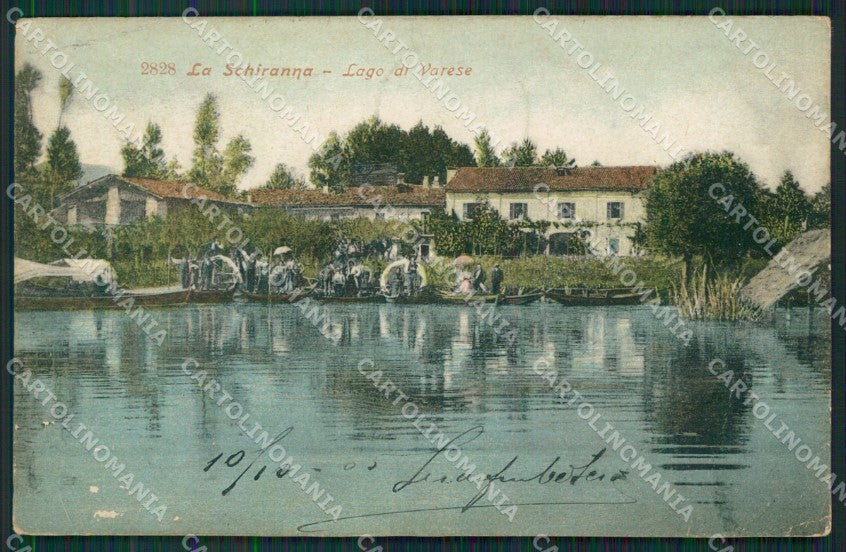 Varese Lago Schiranna ABRASA PIEGHINE cartolina QK8280 – fronte