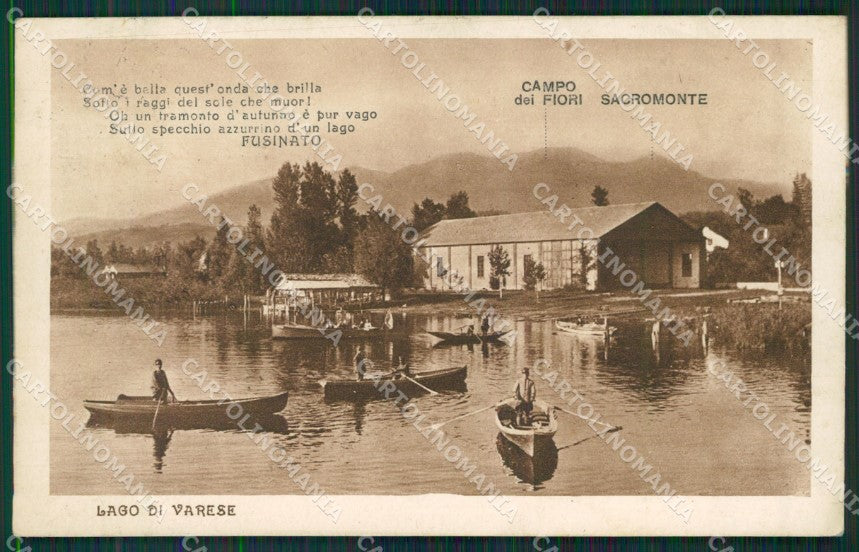 Varese Lago Fusinato cartolina QK8295 – fronte