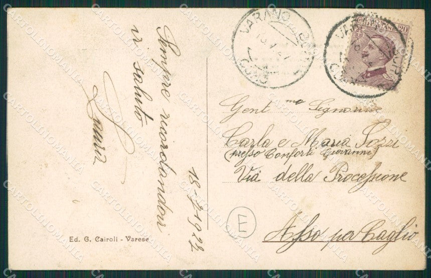 Varese Lago Fusinato cartolina QK8295 – retro