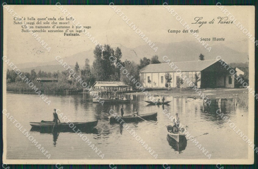 Varese Lago Fusinato cartolina QK8298 – fronte