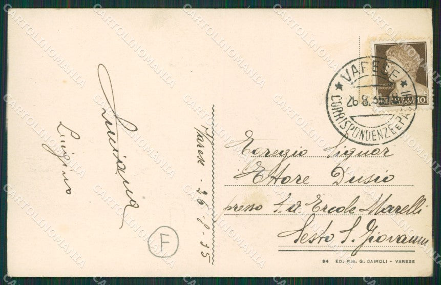 Varese Lago cartolina QK8300 – retro