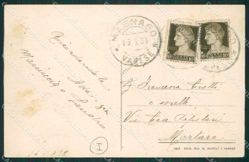 Varese Lago Aviazione cartolina QK8305 – retro