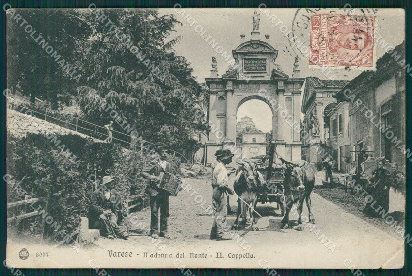 Varese Sacro Monte PIEGHE cartolina QK8361 – fronte