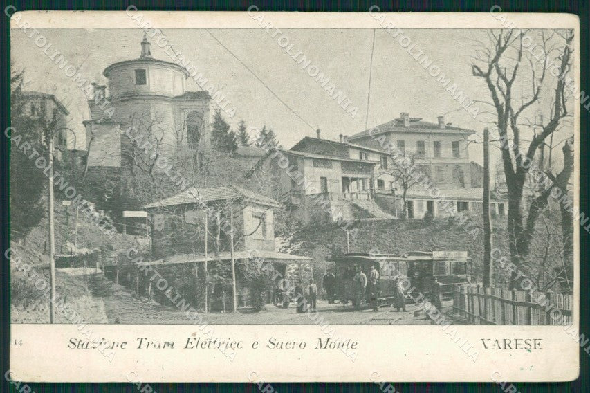 Varese Sacro Monte Tram PIEGA cartolina QK8378 – fronte