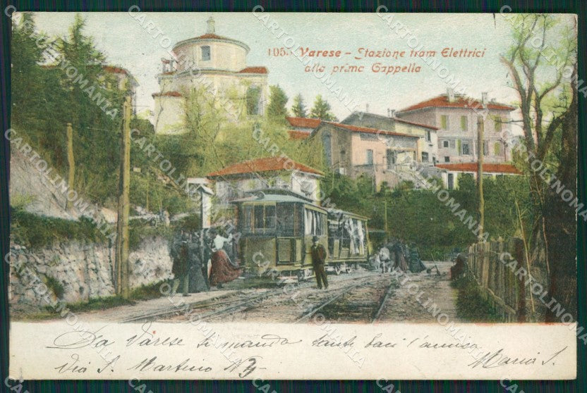 Varese Sacro Monte Tram cartolina QK8379 – fronte