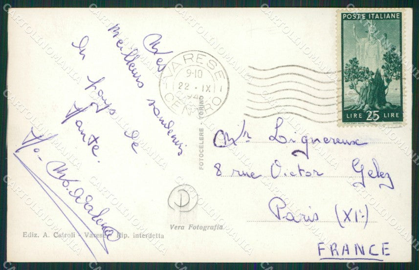 Varese Gavirate Stazione Foto cartolina QK8433 – retro