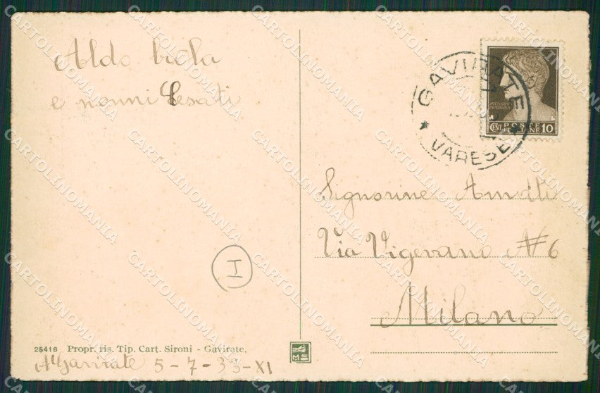 Varese Gavirate cartolina QK8476 – retro