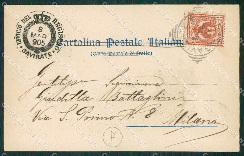 Varese Gavirate Mercato cartolina QK8478 – retro