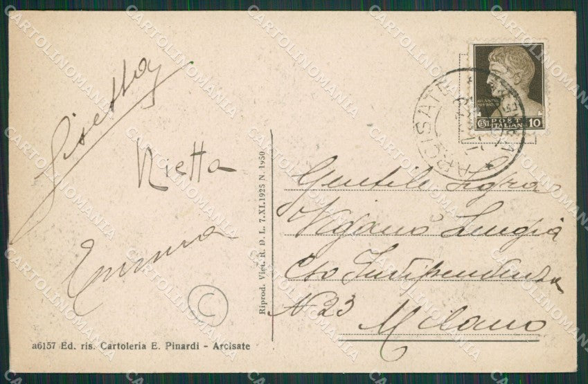Varese Arcisate cartolina QK8591 – retro