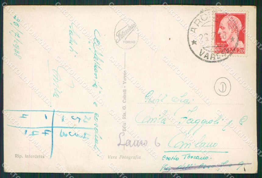 Varese Arcisate Foto cartolina QK8619 – retro