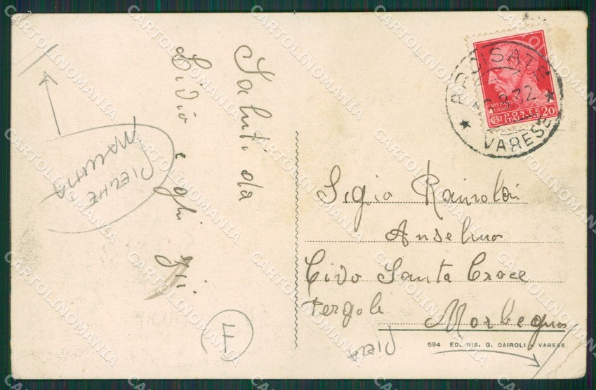 Varese Arcisate PIEGHE MACCHIA cartolina QK8628 – retro