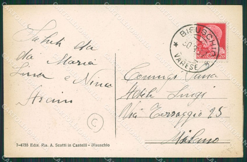 Varese Bisuschio Pogliana cartolina QK8639 – retro