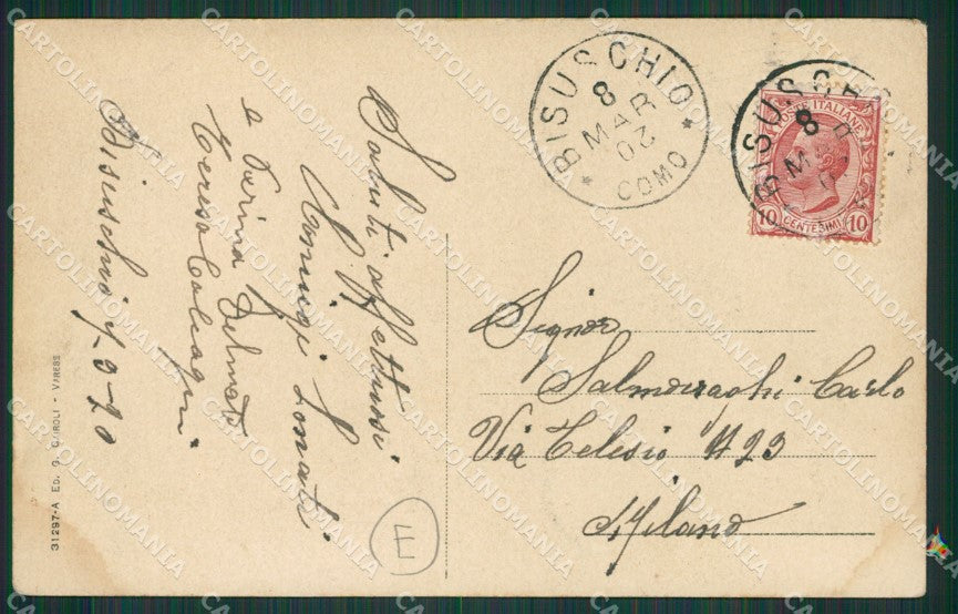 Varese Bisuschio cartolina QK8653 – retro