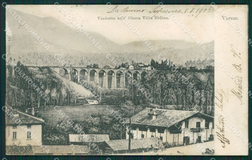 Varese Induno Olona ABRASA cartolina QK8704 – fronte