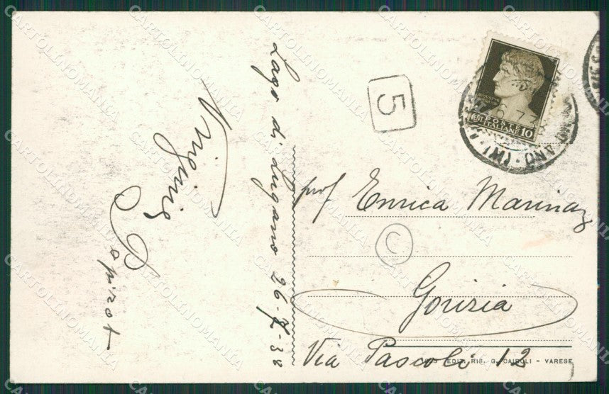 Varese Porto Ceresio Battello cartolina QK8709 – retro