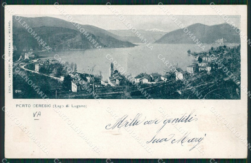 Varese Porto Ceresio cartolina QK8710 – fronte