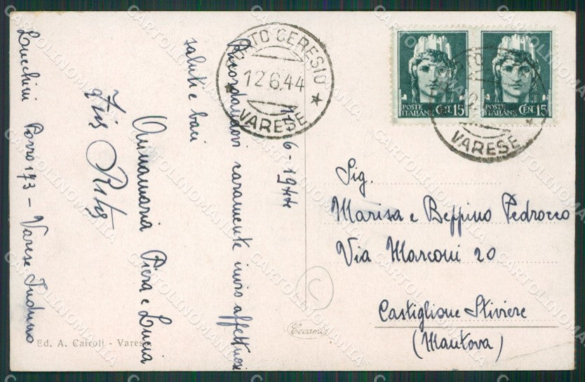 Varese Porto Ceresio PIEGHINA cartolina QK8711 – retro