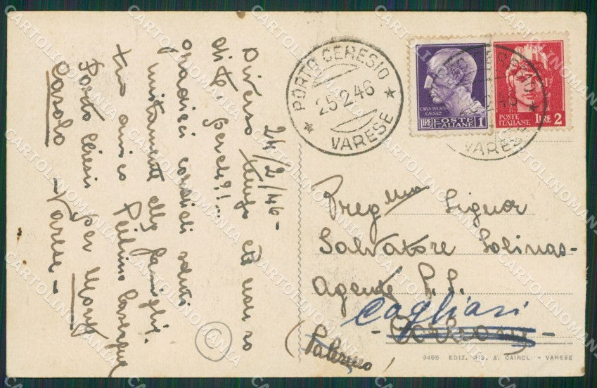 Varese Porto Ceresio cartolina QK8715 – retro