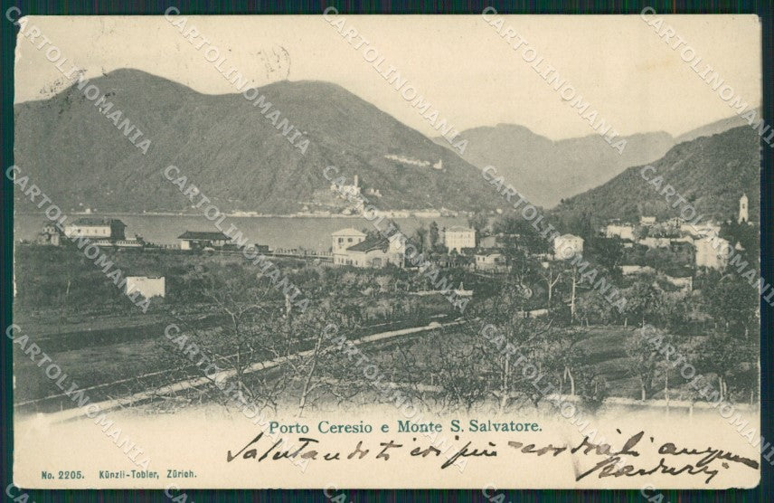Varese Porto Ceresio ABRASA cartolina QK8718 – fronte