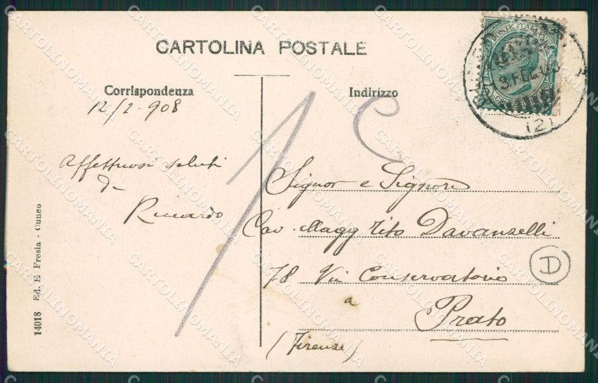Cuneo città cartolina QK8760 – retro