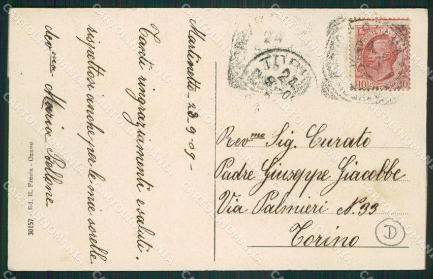 Cuneo città cartolina QK8763 – retro