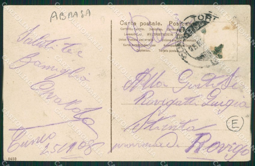 Cuneo città ABRASA cartolina QK8788 – retro