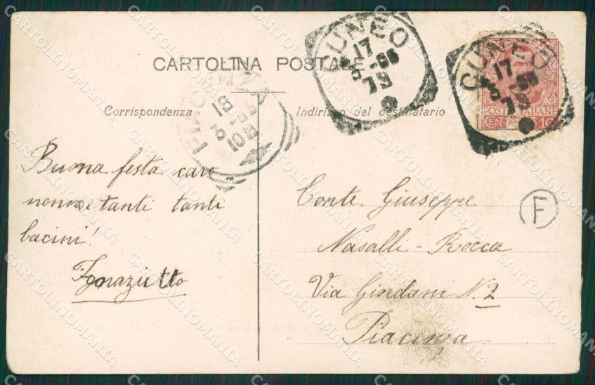 Cuneo città cartolina QK8796 – retro