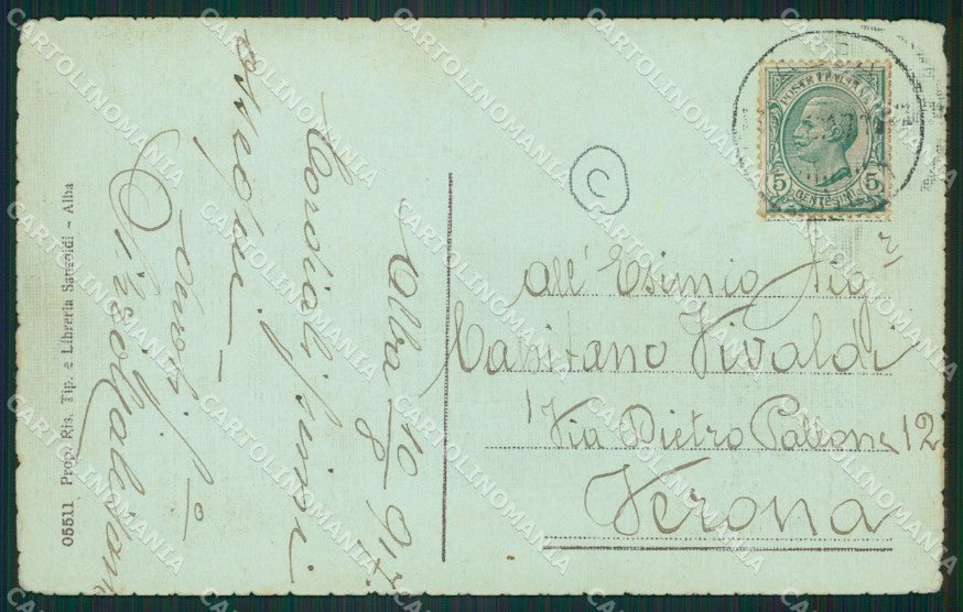 Cuneo Alba cartolina QK8809 – retro