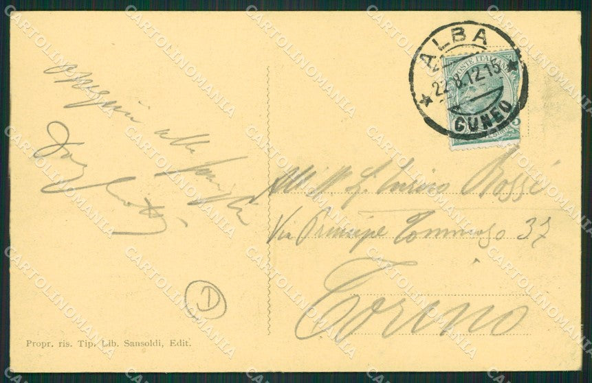 Cuneo Alba cartolina QK8818 – retro