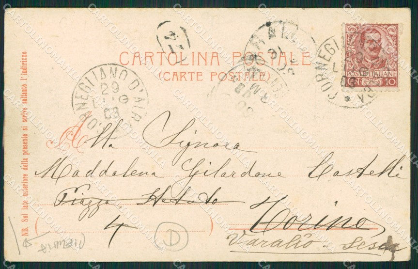 Cuneo Alba PIEGHINA cartolina QK8819 – retro