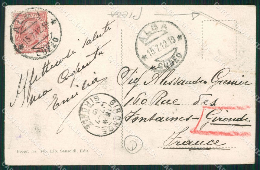 Cuneo Alba PIEGA cartolina QK8822 – retro
