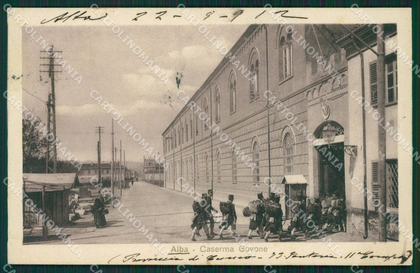Cuneo Alba Caserma Militari PIEGHINA STRAPPINO cartolina QK8843 – fronte