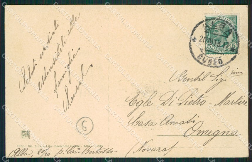 Cuneo Alba cartolina QK8849 – retro