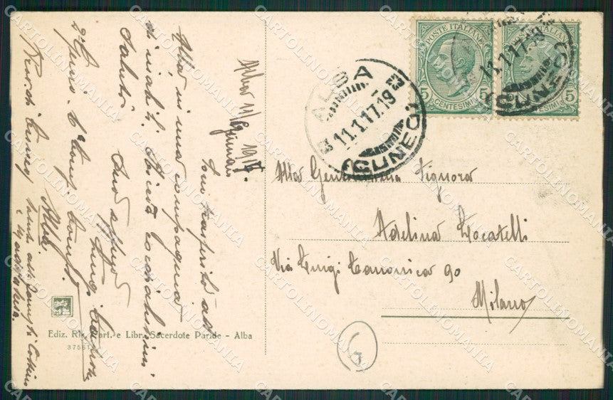 Cuneo Alba cartolina QK8851 – retro