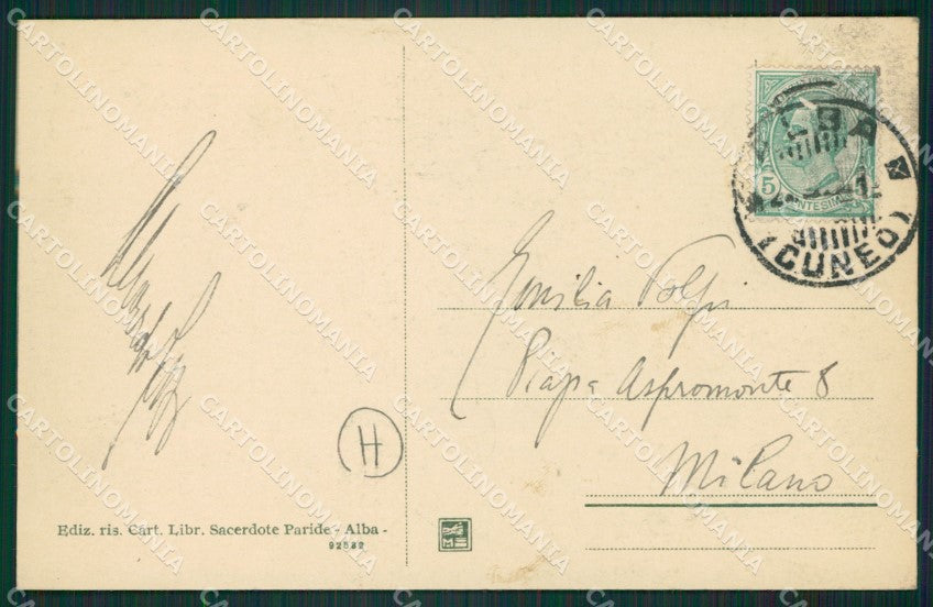 Cuneo Alba cartolina QK8855 – retro